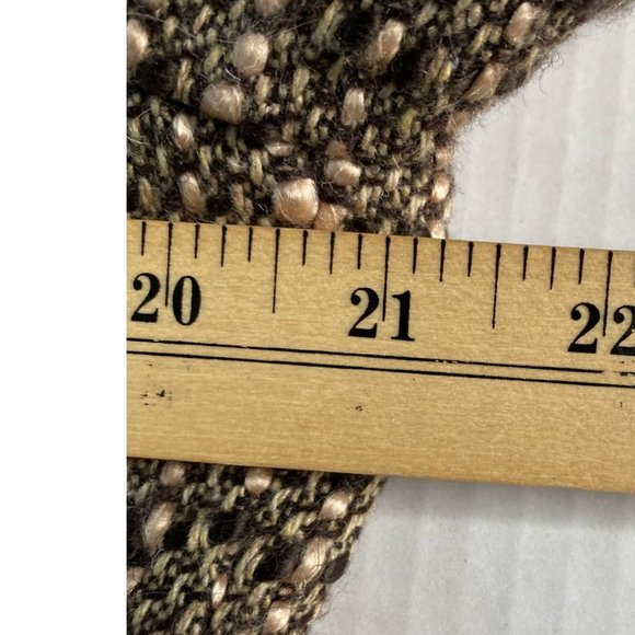 Tango Suits Womens Brown and Tan Tweed Jacket with Rhinestone Buttons Size 14 - Picture 9 of 11